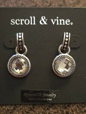 Silver-tone Reversible Earrings